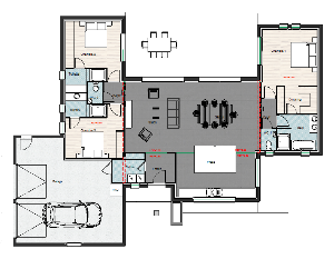 Plan de Maison 3CH 150m² - Bac acier